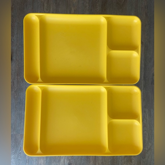 (8) Vintage Tupperware Slotted Food Lunch Dinner Trays - Picture 4 of 9